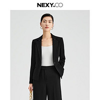 NEXY.CO 奈蔻 24年秋季商务通勤收腰显瘦经典一粒扣短款西装女