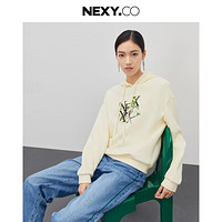 NEXY.CO 奈蔻 秋季经典简约连帽套头卫衣长袖单穿上衣女