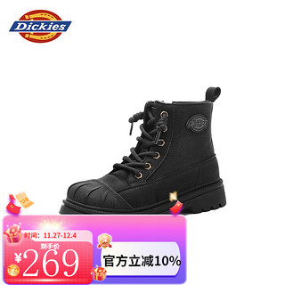 Dickies 帝客 童鞋马丁靴儿童秋冬皮靴休闲靴男女童工装靴中大童百搭短靴潮流靴