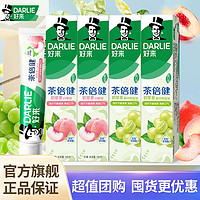 百亿补贴：DARLIE 好来 原黑人)初萃茶牙膏160g*4支白桃味青提味茶倍健清口气