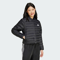 adidas 阿迪达斯 2024女士秋黑色舒适休闲保暖轻薄户外夹克羽绒服