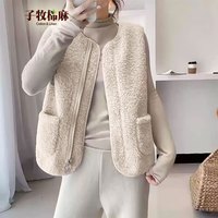 子牧棉麻 韩版百搭马夹坎肩外穿无袖背心外套