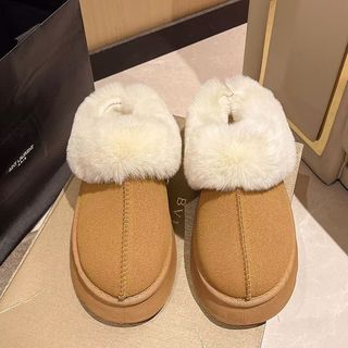 福虹辰2024新款雪地靴秋冬女款时尚百搭厚底加绒加厚保暖外穿棉拖ZZ