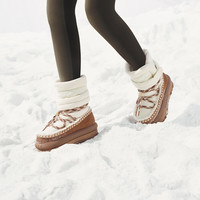 蕉下女士户外保暖防滑气绒靴CL80824雪地靴加厚增高鞋子 40