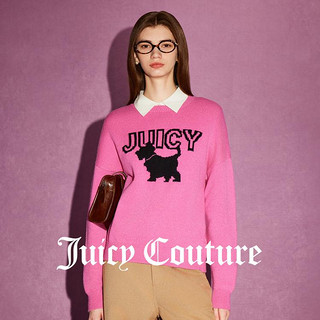 Juicy Couture 橘滋 甜心萌宠Logo撞色提花女士毛衣