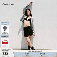 卡尔文·克莱恩 Calvin Klein 24秋季女士ck性感蕾丝薄垫深V文胸QF7907AD UB1-太空黑 36C 36/80C