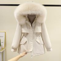 薇姿曼保暖收腰女冬季外套短款派克棉服加厚羽绒棉衣