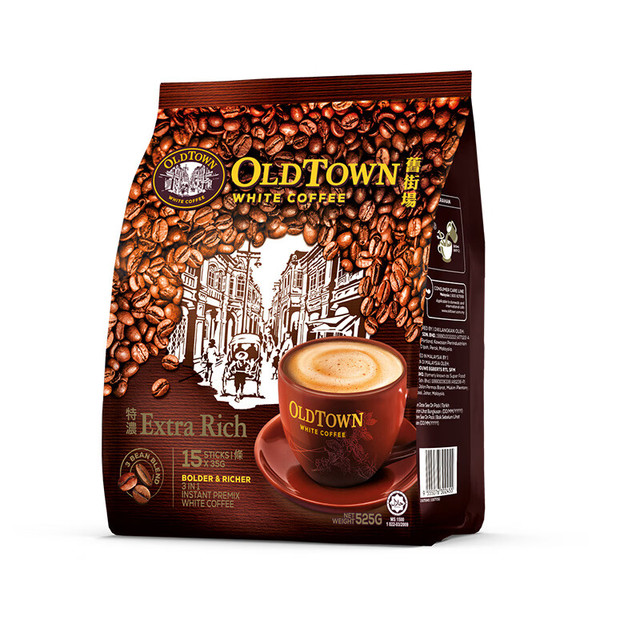 旧街场白咖啡 京东秒杀  旧街场（OLDTOWN）马来西亚三合一速溶白咖啡 特浓 35g*15条