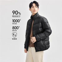 佐丹奴绅士风羽绒服男24冬大口袋轻暖立领三防羽绒外套男01074711 09 标志黑 M