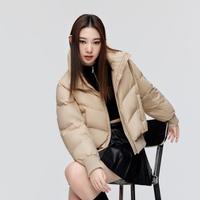 【美拉德穿搭】高充绒泡芙黑金羽绒外套立领羽绒服女