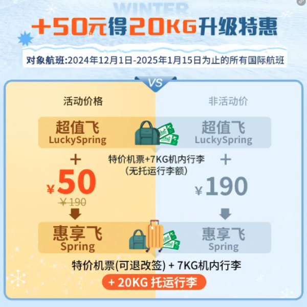 日本燃油费大降!99元+飞东京!春秋日本冬季促销