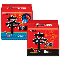 NONGSHIM 农心 辛拉面+鲜虾味10连包120g*10袋泡面方便面速食