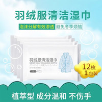 倩挥清洁湿巾羽绒服免洗方便携带擦拭去污渍去油污干洗剂家用清洁神器 小包12片方便携带【加大加厚】 1包