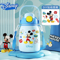 迪士尼(DISNEY)蜘蛛侠儿童保温杯高颜值大容量双饮大肚保温杯学生上学水杯 【米奇】SUS316抗菌内胆 1100ml+贴纸+杯带