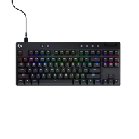 罗技 PRO X TKL Rapid 87键 有线机械键盘 黑色 GPW RT快银磁轴 RGB