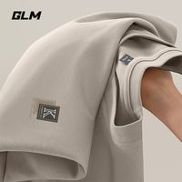 森马集团GLM男士长袖t恤春秋款纯棉美式复古重磅打底衫男生上衣服