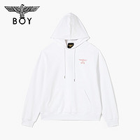 BOY LONDON【暗影骑士】秋冬款长袖时尚连帽套头卫衣 N04904 白色 XS