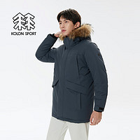 KOLON SPORT/可隆防水羽绒服 男子户外保暖防风透湿Aurora极光鹅绒夹克 LHDJ4WTT97-GB 灰蓝色 L