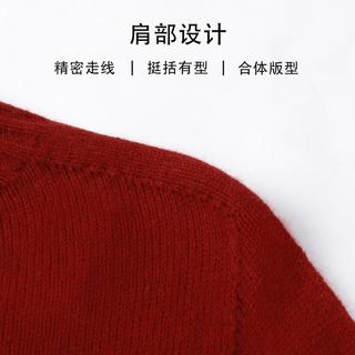 24秋冬100%绵羊毛安可拉红保暖半高领毛衣女打底羊毛衫