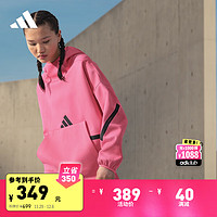 adidas 阿迪达斯 ZNE「真治愈」黑标制服亲肤柔软宽松卫衣女阿迪达斯轻运动 脉冲洋红 L