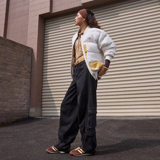 adidas 600蓬保暖防风轻薄宽松鸭绒羽绒服男女冬季阿迪达斯三叶草 白色 M