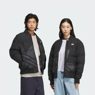 adidas 600蓬保暖防风轻薄宽松鸭绒羽绒服男女冬季阿迪达斯三叶草 黑色 XL