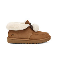 UGG 女鞋秋冬季平底蝴蝶结休闲鞋1153517栗色