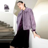 秋冬高级感贵气女水貂毛裘皮外套短款皮草