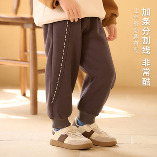 棉花堂童装男童裤子春秋款2024新款加绒长裤儿童秋冬女童运动裤