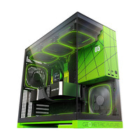 几何未来(GeometricFuture)Model5悟空电脑机箱 黑绿(支持EATX主板/4090显卡/420/360冷排/海景房/TypeC接口/NV) Model5悟空NV绿