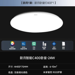 Yeelight 易来 全光谱护眼吸顶灯具客厅灯卧室智能米家联动歆月C400 24Wφ400mm