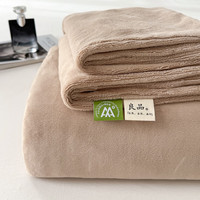 祺恩 牛奶绒床笠单件加厚冬季床笠罩席梦思床垫保护套法兰绒珊瑚绒床罩 鸭嘴咖 150*200cm三件套