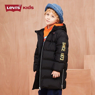 Levi's 李维斯童装男童中长款羽绒服冬季儿童加厚保暖上衣外套女