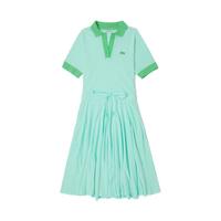 法国拉科斯特 LACOSTE运动休闲女装法式翻领短袖连衣裙女网球风收腰显瘦连衣裙