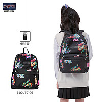 JANSPORT 杰斯伯 经典休闲户外印花个性独特森系像素花学生书包4QUE91V