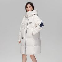 鸭鸭(YAYA)羽绒服女士鸭绒加厚韩版长款设计感百搭保暖冬季厚 白色 160/84A(M)