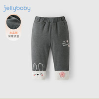 女童打底裤2岁小童秋冬款棉裤儿童加厚裤宝宝冬季裤子 花灰拼白