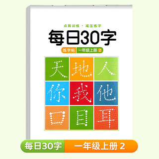 学生练字帖减压同步字帖每日30字一二三四五六年级写字练字本人教版专用点阵控笔训练每日儿童楷书汉字描红本