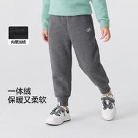 加厚加绒儿童裤子男童女童长裤2024冬中大童慢跑裤保暖