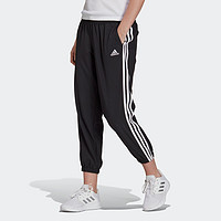 adidas 阿迪达斯 休闲速干三条纹束脚运动裤女装adidas阿迪达斯官方轻运动GR9605