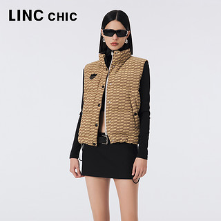 LINCCHIC金羽杰轻薄羽绒马甲女潮酷造型感秋冬外套Y23805059