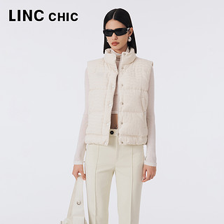 LINCCHIC金羽杰轻薄羽绒马甲女潮酷造型感秋冬外套Y23805059