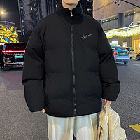 男装立领棉衣秋冬季新款棉袄外套常规宽松舒适面包服简约时尚上衣