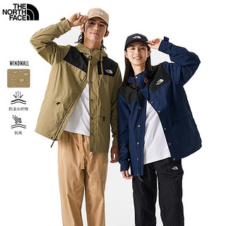 北面（The North Face）冲锋衣男款女款2024春季户外运动休闲上衣舒适防风夹克外套 PLX/卡其色 2XL/185