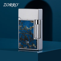 ZORRO佐罗朗声打火机煤油侧滑刚音金巴黎钉绿贝高档领导 巴黎钉杏花
