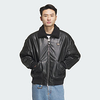 adidas ORIGINALS 男子运动夹克 JL8372 黑色/浅猩红 XXXL