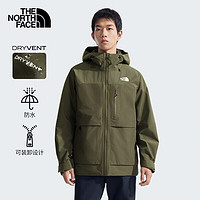 THE NORTH FACE 北面 冲锋衣男户外保暖软壳内胆三合一冲锋外套89ZS 绿色/21L 3XL