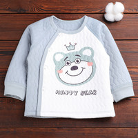 童耶 婴幼儿夹棉保暖上衣宝宝秋冬无骨开衫冬装长袖新生男女小童衣服