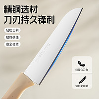 88VIP：GRASEY 广意 GY7375 不锈钢水果刀 刃长10cm 刀柄长100mm 刀尖角度60°以下