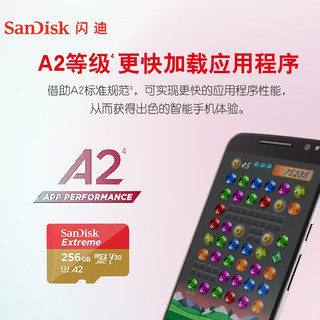 闪迪 SDSQXA1-256G-ZN6MA A2 V30 256GB TF存储卡